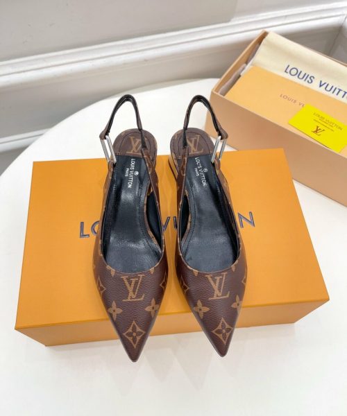 Louis Vuitton Magnetic Slingback Pump Brown For Women LV