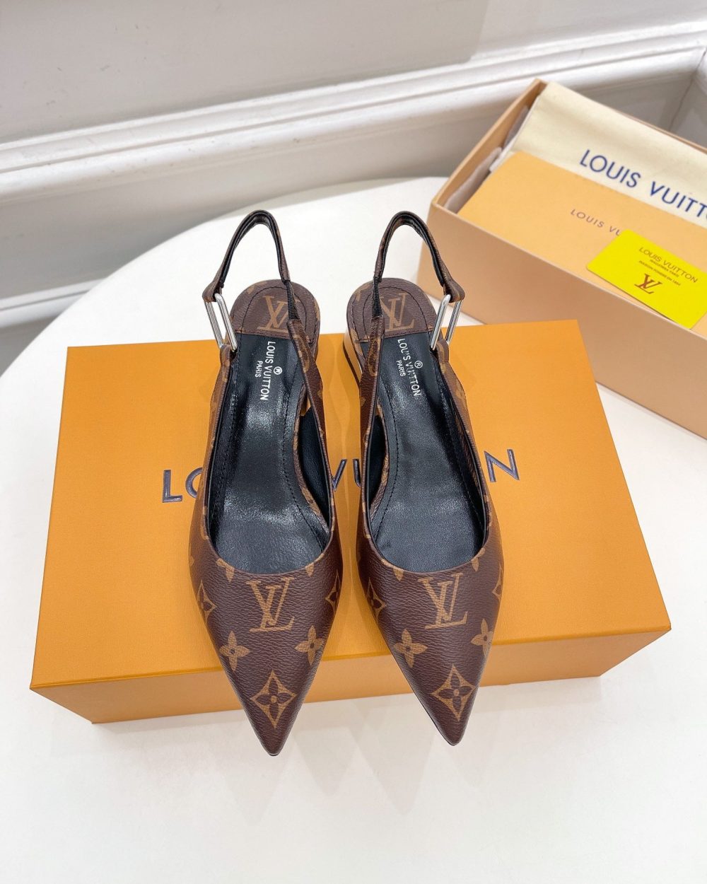 Louis Vuitton Magnetic Slingback Pump Brown For Women LV