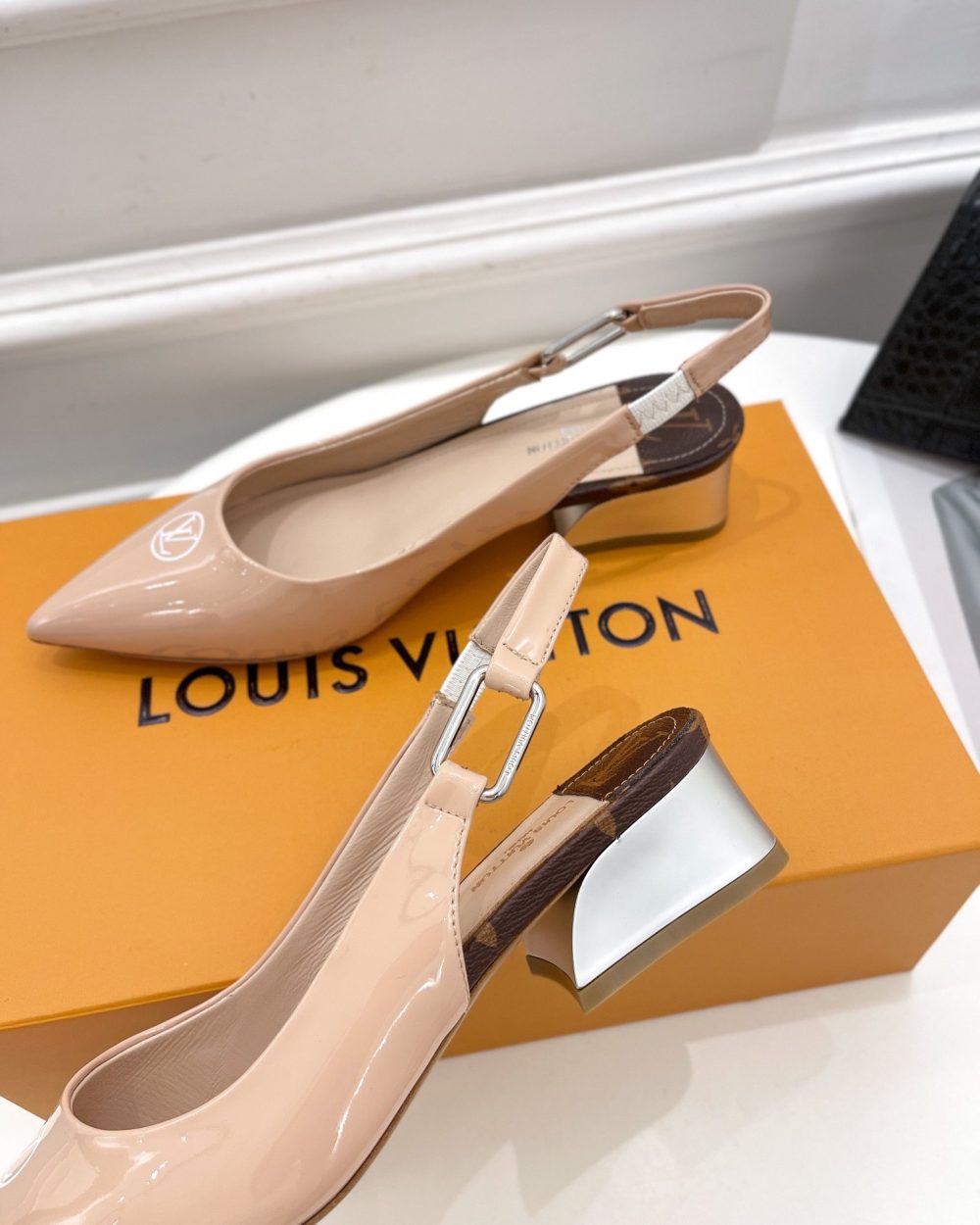 Louis Vuitton Magnetic Slingback Pump Nude For Women LV