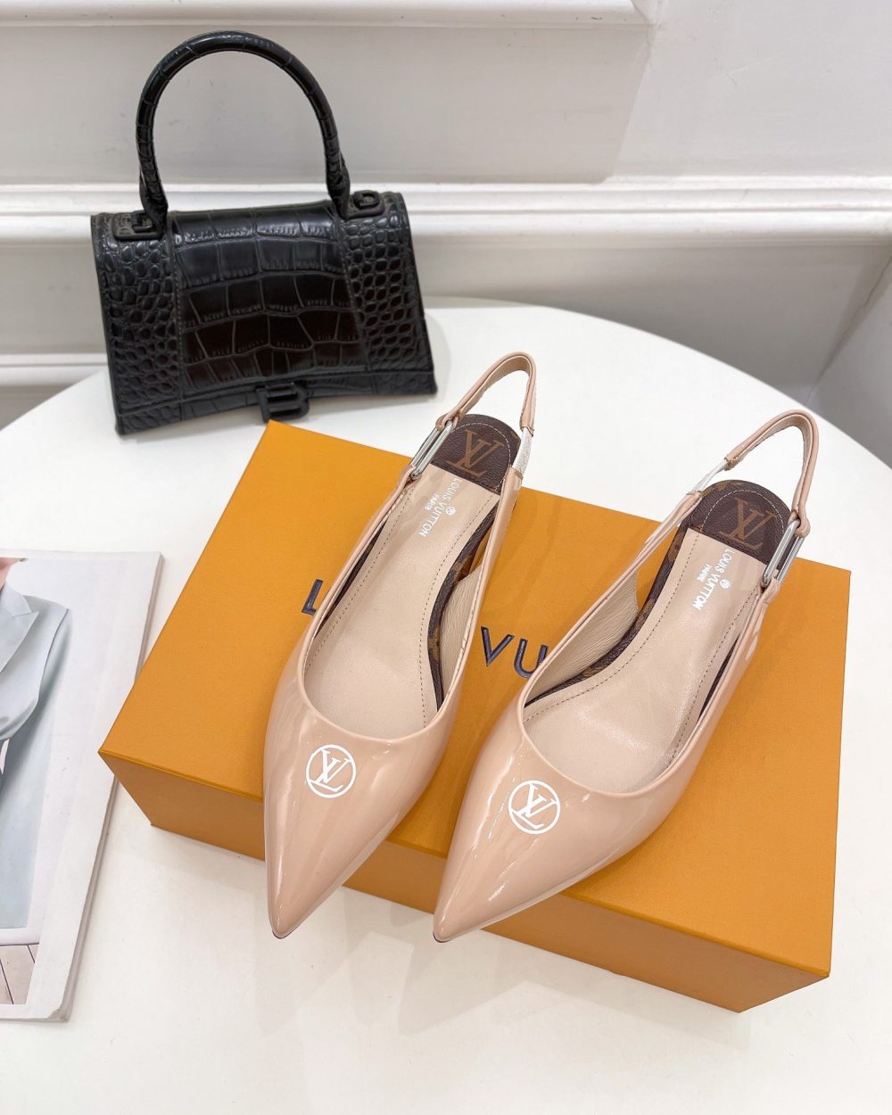 Louis Vuitton Magnetic Slingback Pump Nude For Women LV