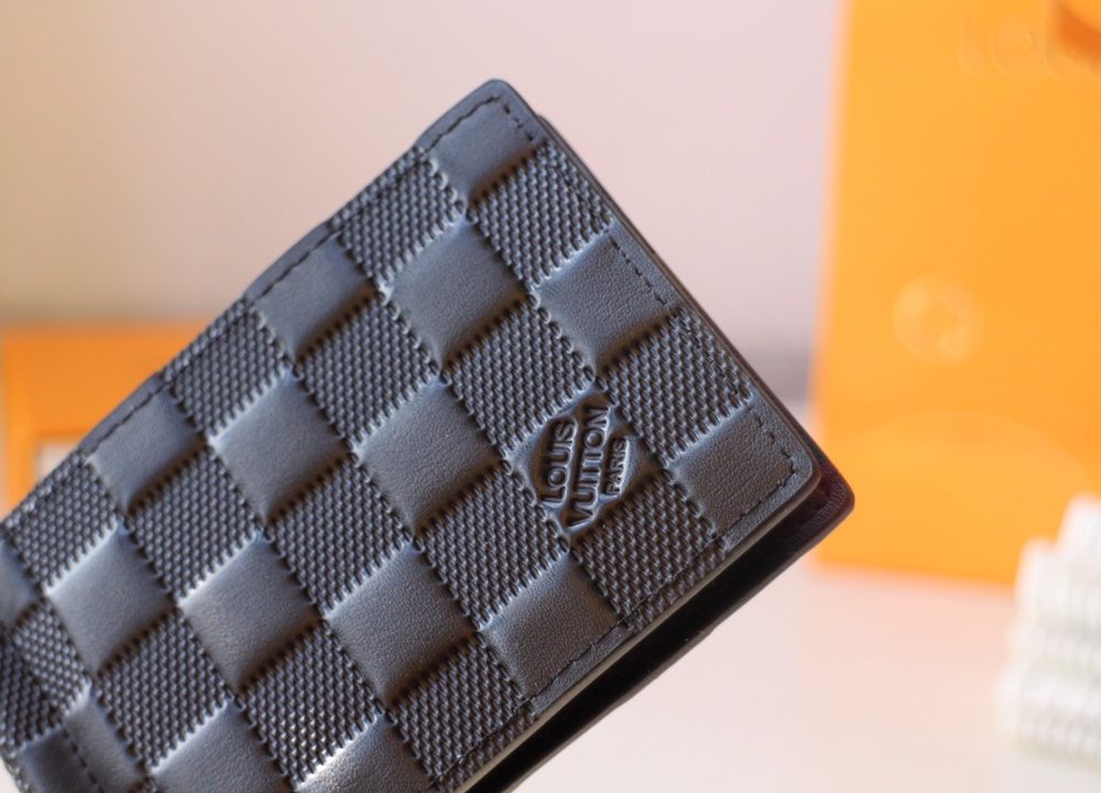 1:1 Replica Louis Vuitton Marco Wallet Damier Inifini For Men, Men's Wallet 4.5in/11.5cm LV