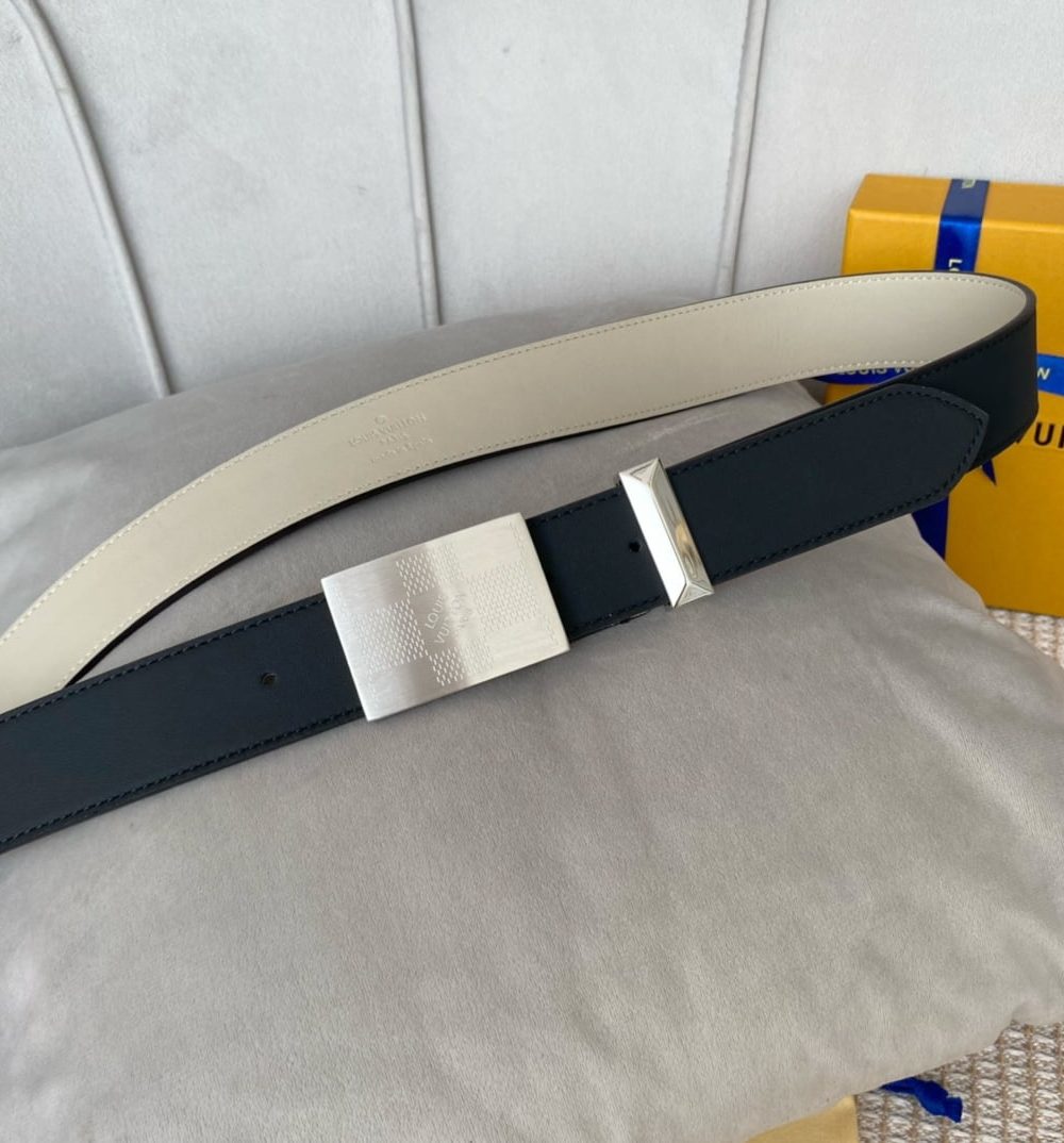 1:1 Replica Louis Vuitton Metropole LV Belt Black LV Women Belt