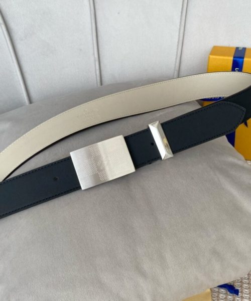 1:1 Replica Louis Vuitton Metropole LV Belt Black LV Women Belt