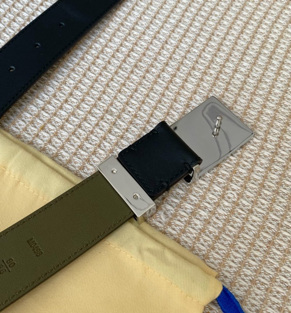 1:1 Replica Louis Vuitton Metropole LV Belt Black LV Women Belt
