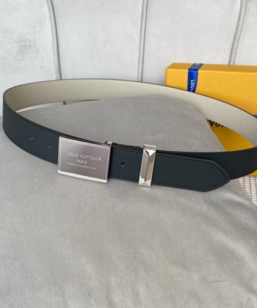 1:1 Replica Louis Vuitton Metropole LV Belt Black LV Women Belt
