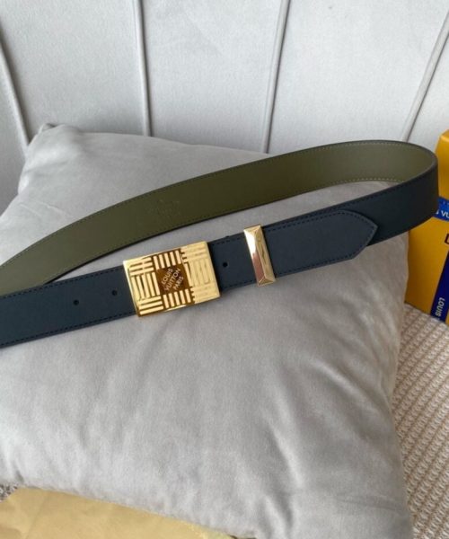 1:1 Replica Louis Vuitton Metropole LV Belt Black LV Women Belt