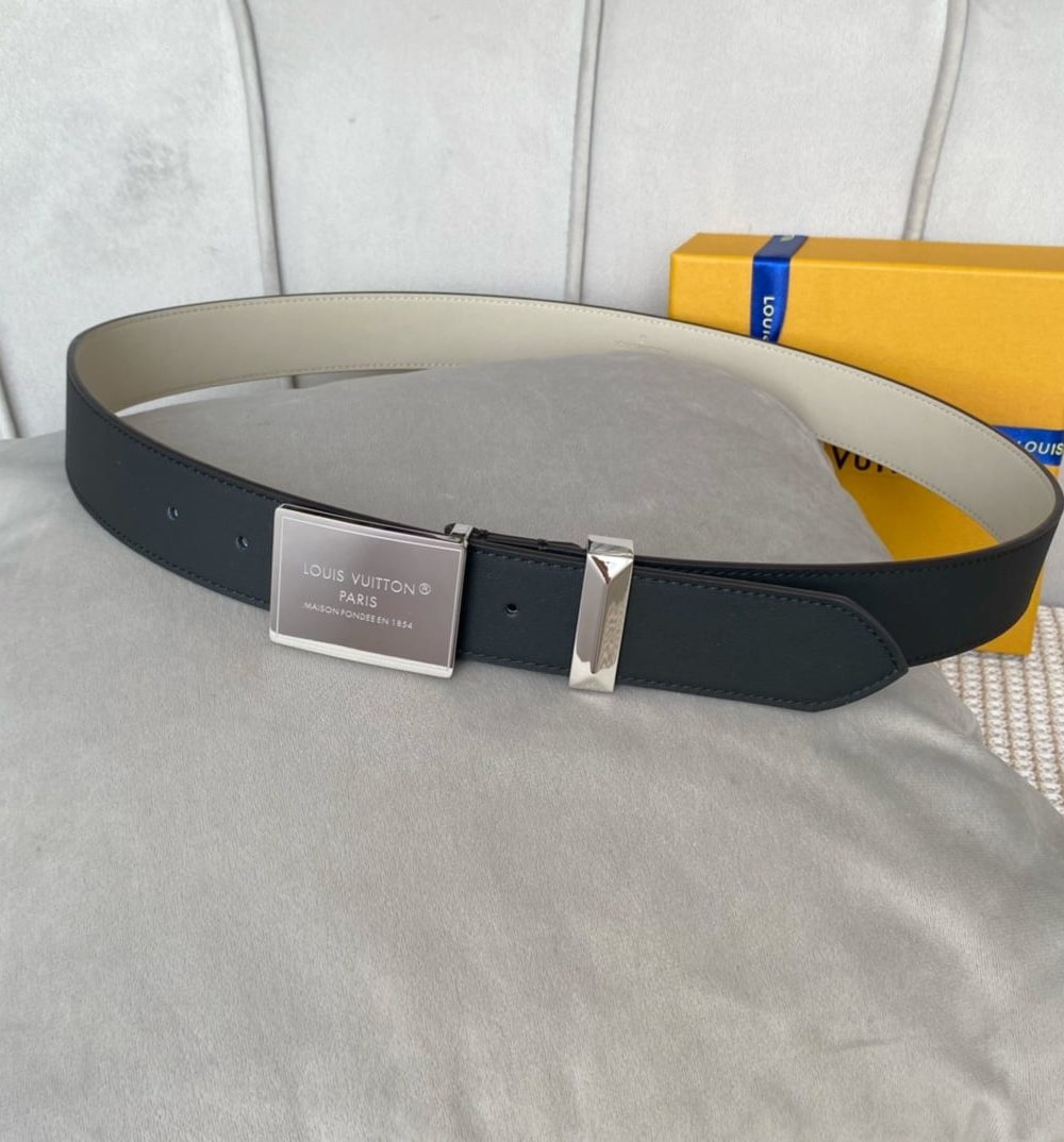 1:1 Replica Louis Vuitton Metropole LV Belt Black LV Women Belt