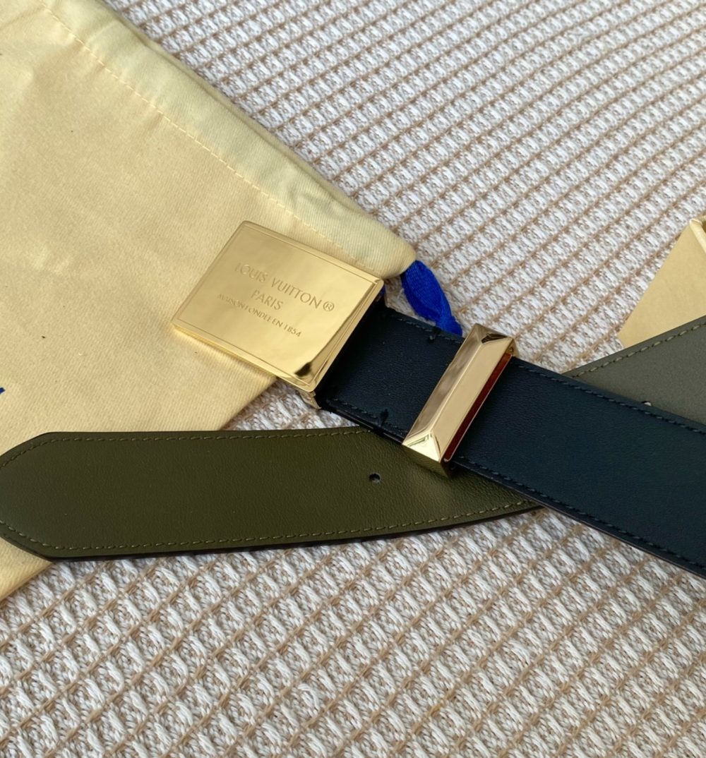1:1 Replica Louis Vuitton Metropole LV Belt Black LV Women Belt