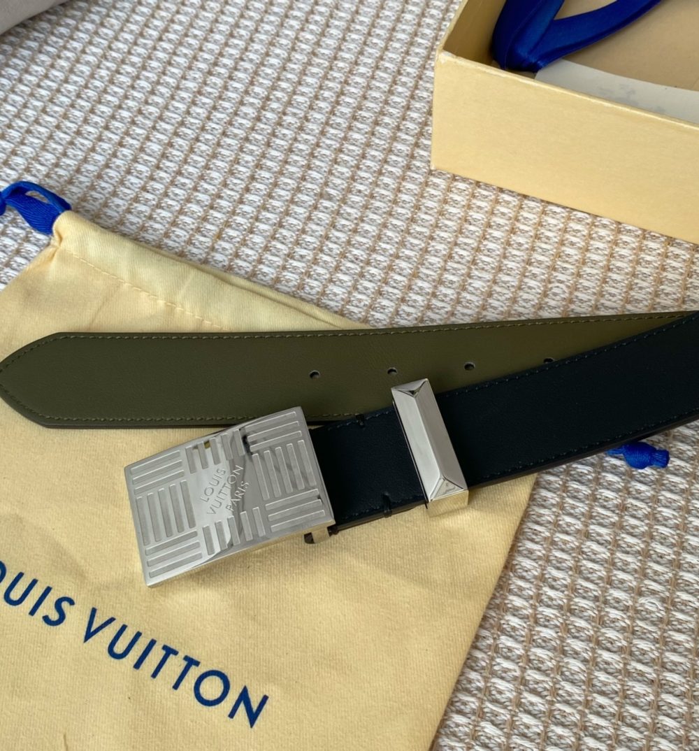 1:1 Replica Louis Vuitton Metropole LV Belt Black LV Women Belt