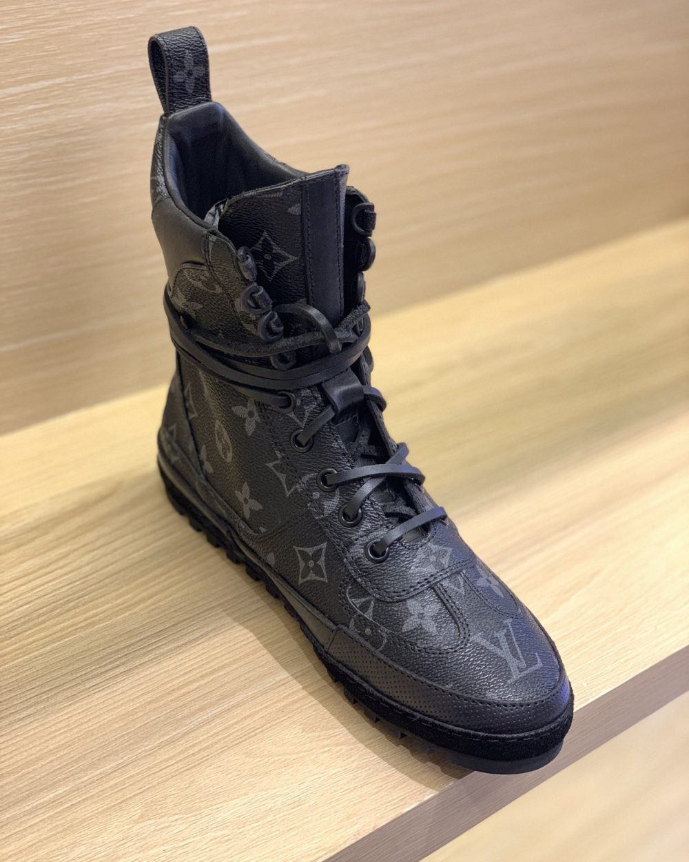 Louis Vuitton Metropolis Flat Ranger Monogram Denim Black For Women LV