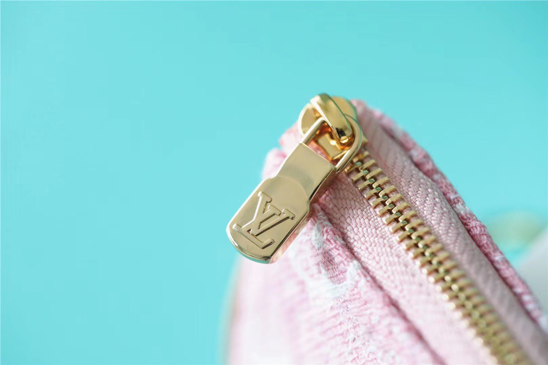 1:1 Replica Louis Vuitton Mini Pochette Accessoires Monogram Denim Pink For Women, Women's Wallets 6.1in/15.5cm LV - Image 10