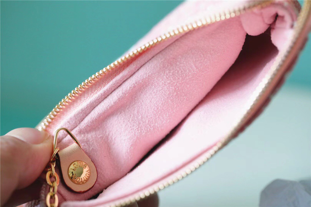 1:1 Replica Louis Vuitton Mini Pochette Accessoires Monogram Denim Pink For Women, Women's Wallets 6.1in/15.5cm LV - Image 8