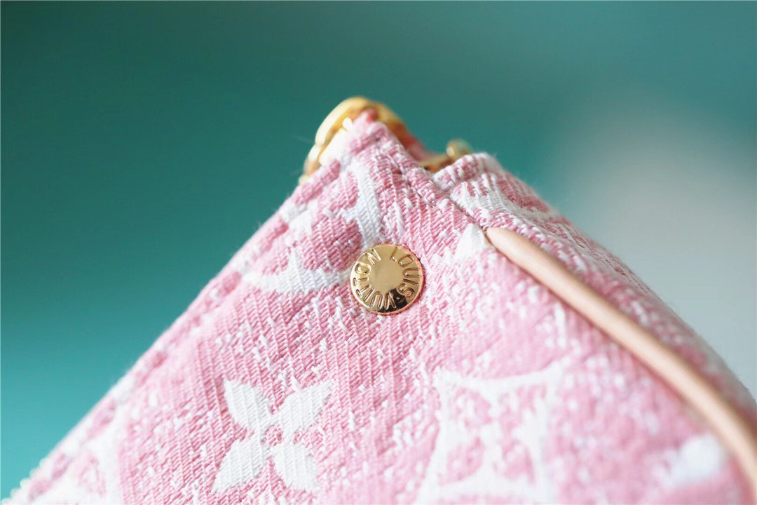 1:1 Replica Louis Vuitton Mini Pochette Accessoires Monogram Denim Pink For Women, Women's Wallets 6.1in/15.5cm LV - Image 5