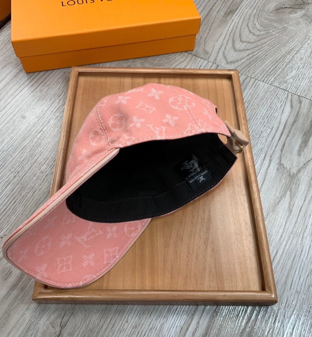 Louis Vuitton Monogram Jacquard Denim Cap Pink LV Cap