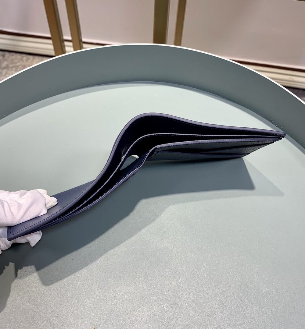 1:1 Replica Louis Vuitton Multiple Wallet Blue For Men, Men's Wallet 9in/3.5cm LV M61825