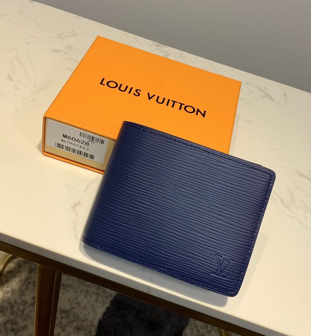 1:1 Replica Louis Vuitton Multiple Wallet Blue For Men, Men's Wallet 9in/3.5cm LV M61825