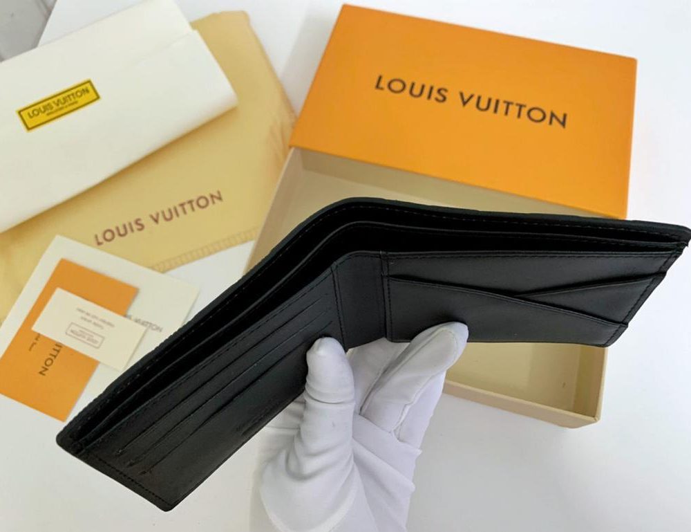 1:1 Replica Louis Vuitton Multiple Wallet Damier Graphite For Men, Men's Wallet 4.5in/11.5cm LV