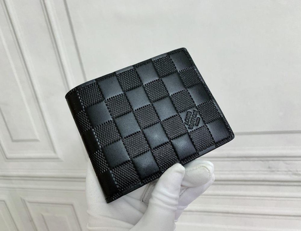 1:1 Replica Louis Vuitton Multiple Wallet Damier Graphite For Men, Men's Wallet 4.5in/11.5cm LV