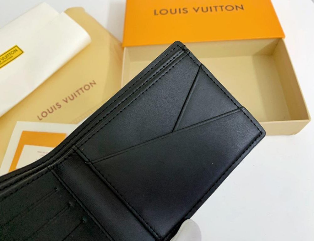 1:1 Replica Louis Vuitton Multiple Wallet Damier Graphite For Men, Men's Wallet 4.5in/11.5cm LV