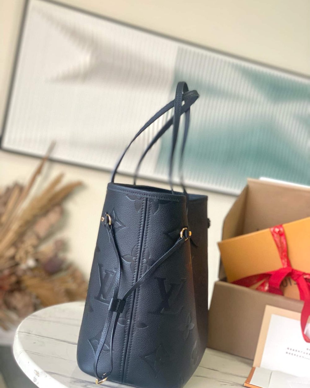 1:1 Replica Louis Vuitton LV Neverfull MM Monogram Empreinte Leather Luxury Women Bag M45685 - 31cm/ 12.2in