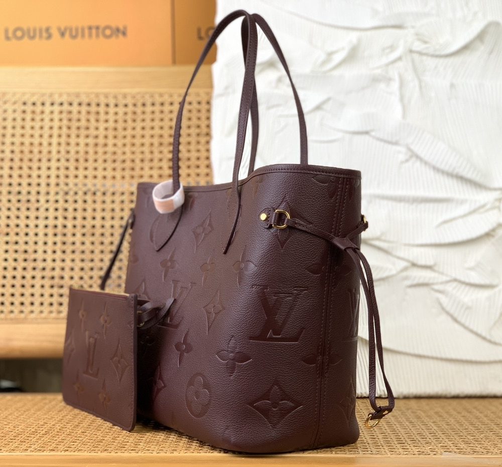 1:1 Replica Louis Vuitton LV Neverfull MM Monogram Empreinte Leather Luxury Women Bag M46599 - 31cm/ 12.2in
