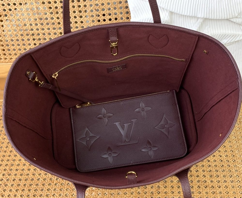 1:1 Replica Louis Vuitton LV Neverfull MM Monogram Empreinte Leather Luxury Women Bag M46599 - 31cm/ 12.2in