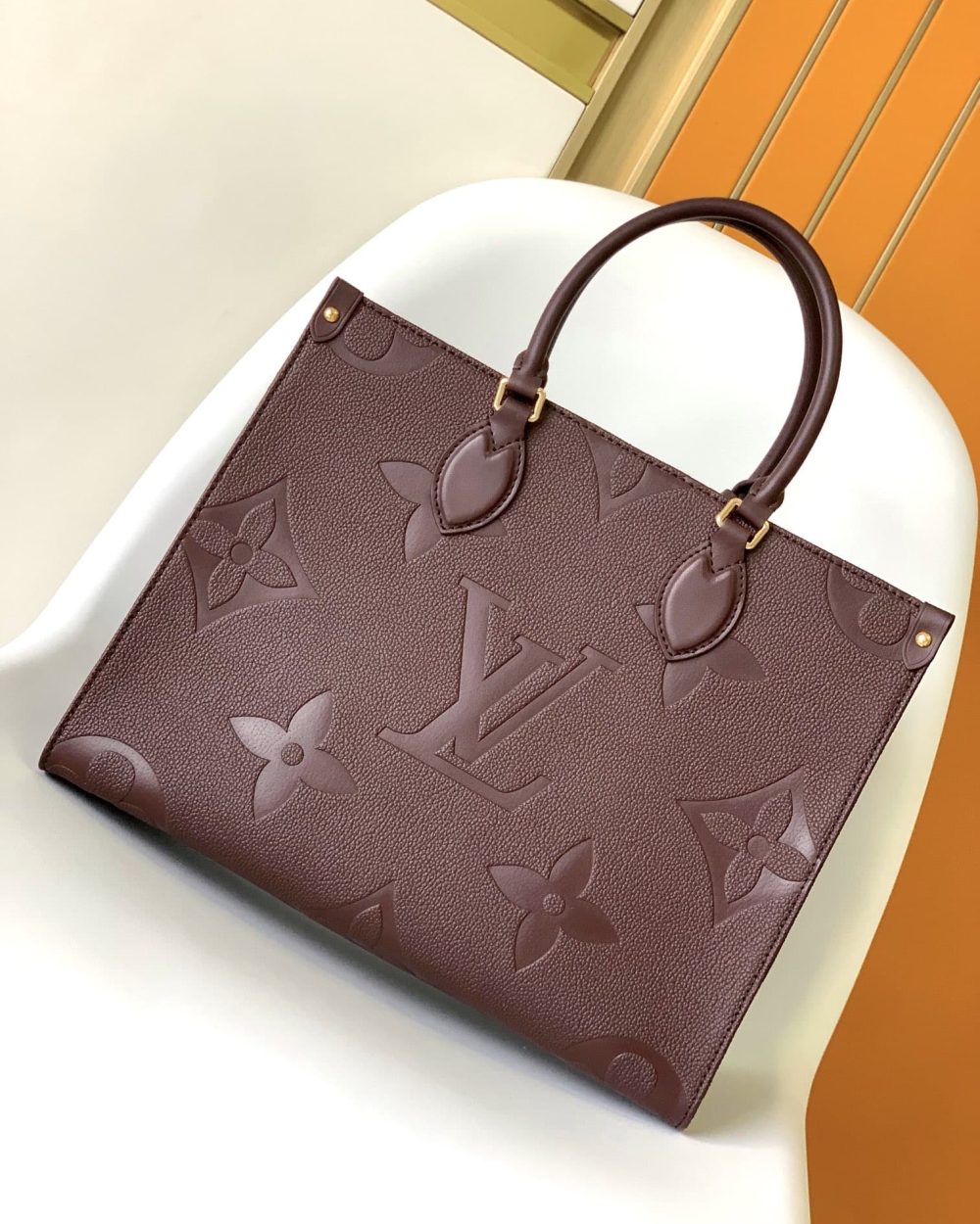 1:1 Replica Louis Vuitton LV Onthego MM Monogram Empreinte Leather Luxury Bag For Women M46601 - 35cm