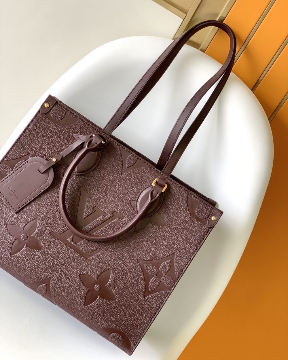 1:1 Replica Louis Vuitton LV Onthego MM Monogram Empreinte Leather Luxury Bag For Women M46601 - 35cm