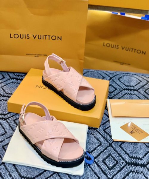 Louis Vuitton Paseo Flat Comfort Sandal Pink For Women LV 1A9RF9
