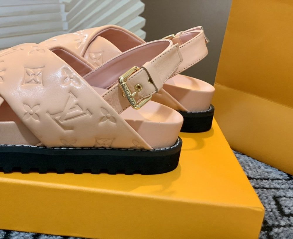 Louis Vuitton Paseo Flat Comfort Sandal Pink For Women LV 1A9RF9