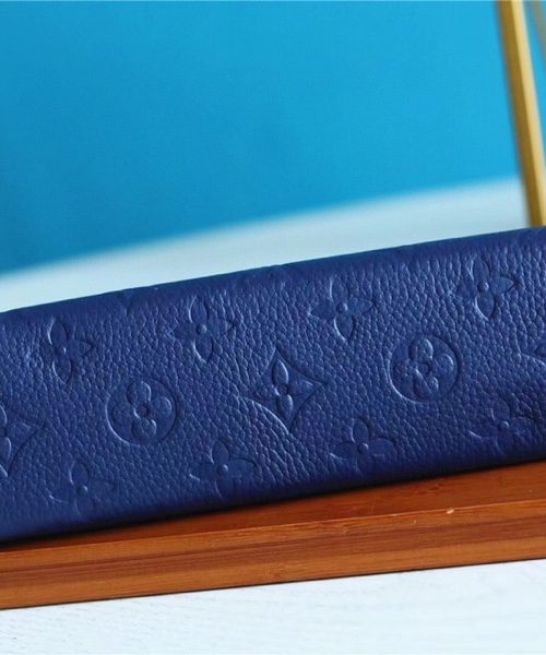 1:1 Replica Louis Vuitton Poche Toilette 26 Monogram Empreinte Navy Blue For Women, Women's Wallets 9.8in/25cm LV