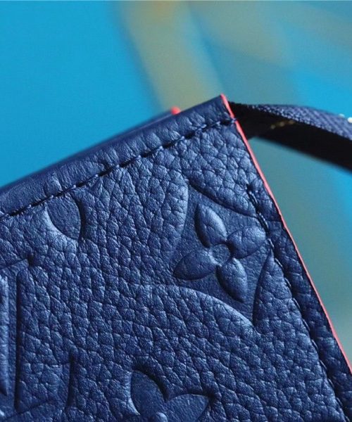 1:1 Replica Louis Vuitton Poche Toilette 26 Monogram Empreinte Navy Blue For Women, Women's Wallets 9.8in/25cm LV