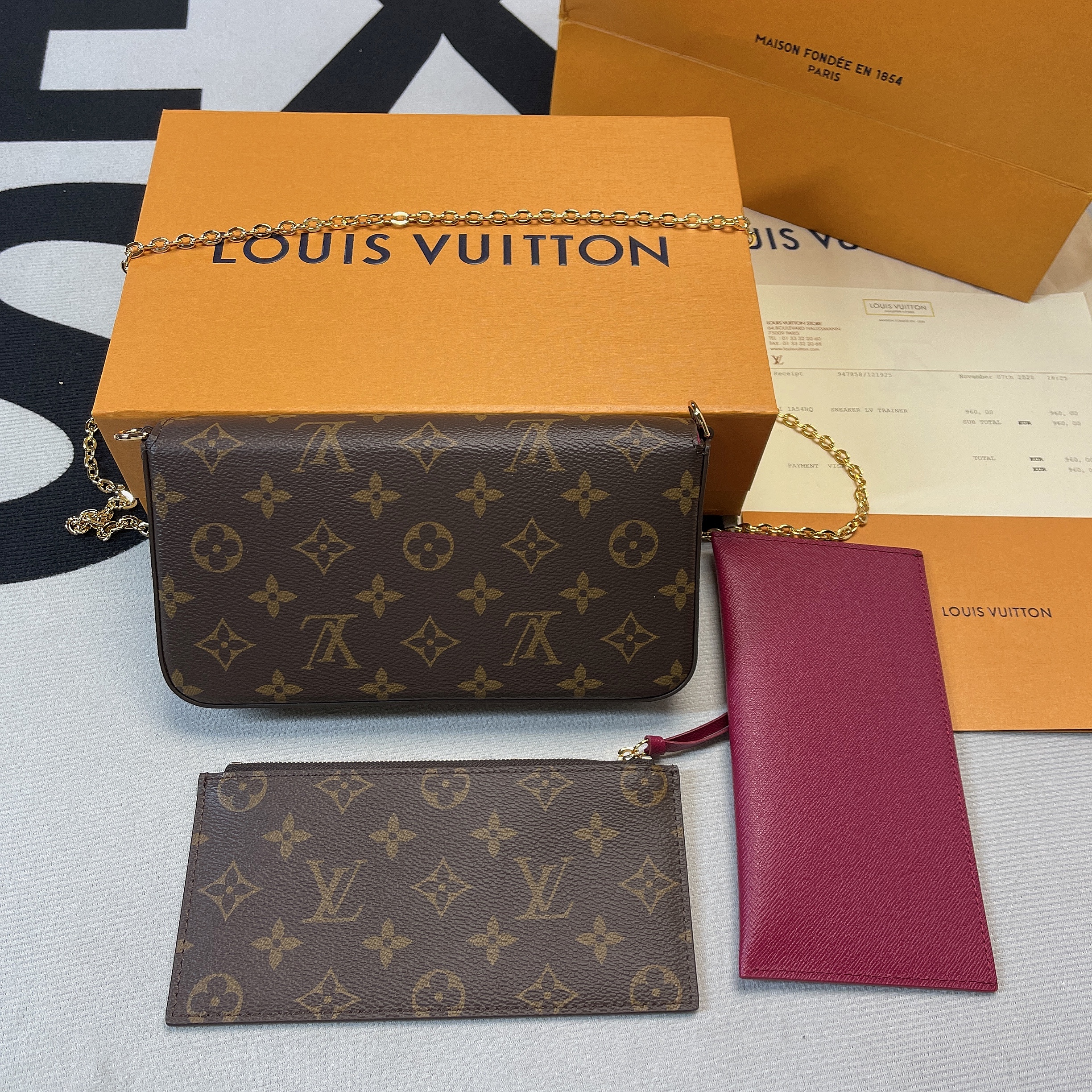 1:1 Replica Louis Vuitton Pochette Felicie Monogram Canvas For Women, Women's Wallets 8.3in/21cm LV M61276 - Image 13