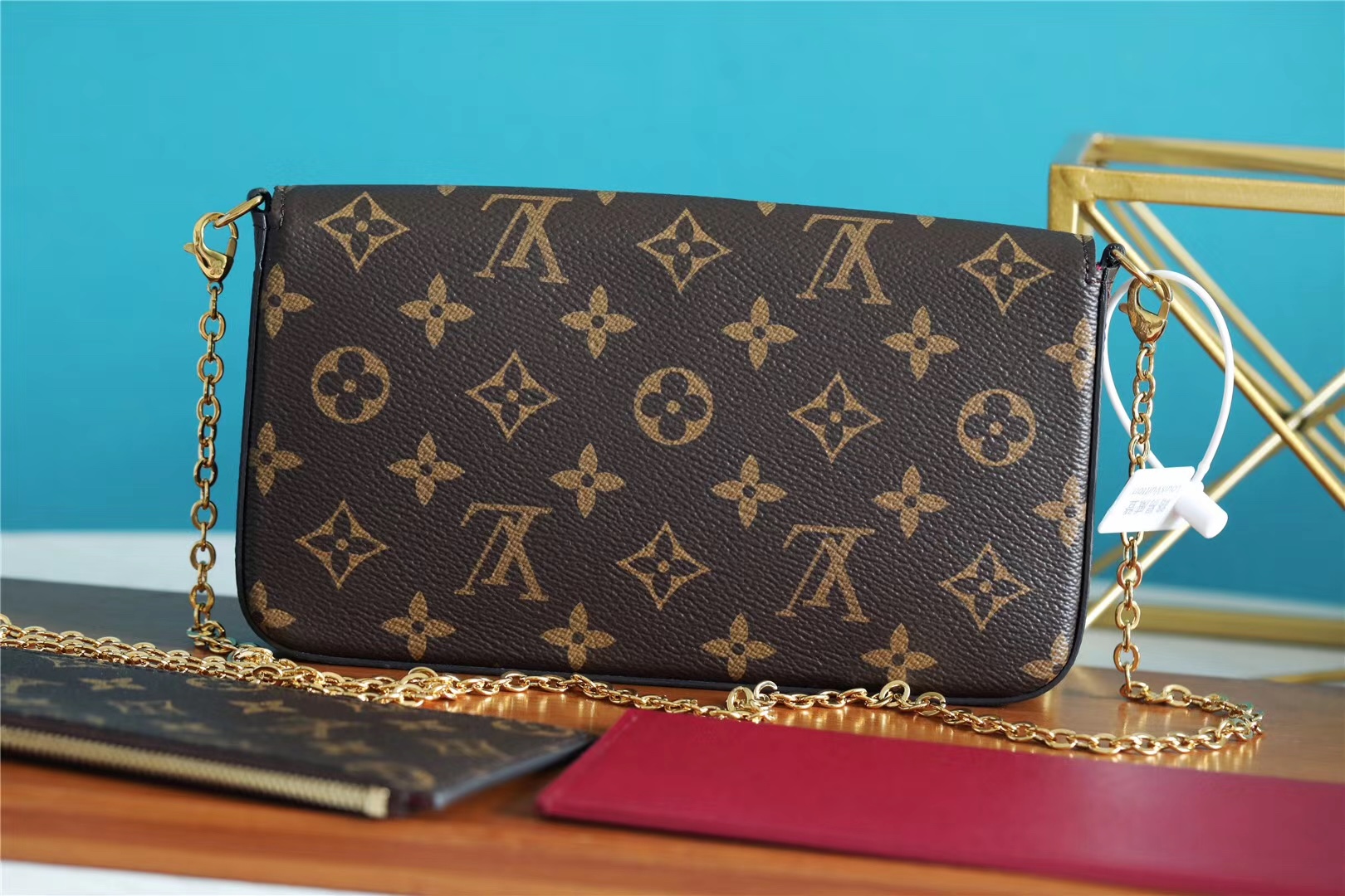 1:1 Replica Louis Vuitton Pochette Felicie Monogram Canvas For Women, Women's Wallets 8.3in/21cm LV M61276 - Image 3