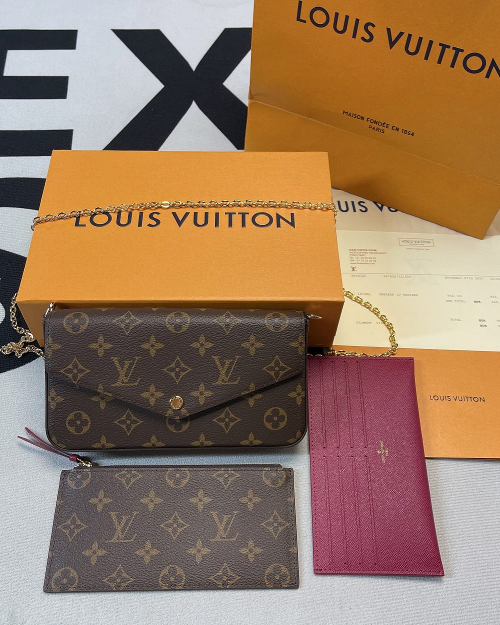 1:1 Replica Louis Vuitton Pochette Felicie Monogram Canvas For Women, Women's Wallets 8.3in/21cm LV M61276