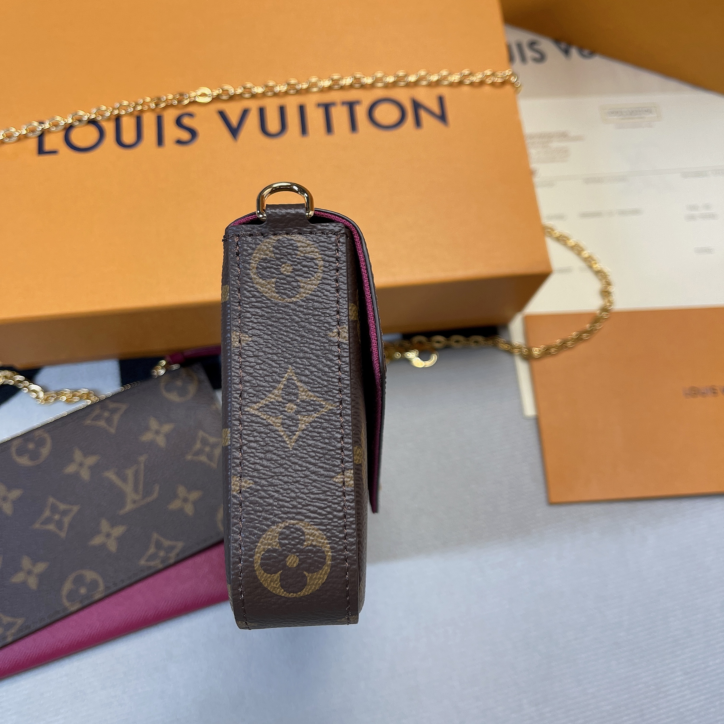 1:1 Replica Louis Vuitton Pochette Felicie Monogram Canvas For Women, Women's Wallets 8.3in/21cm LV M61276 - Image 7
