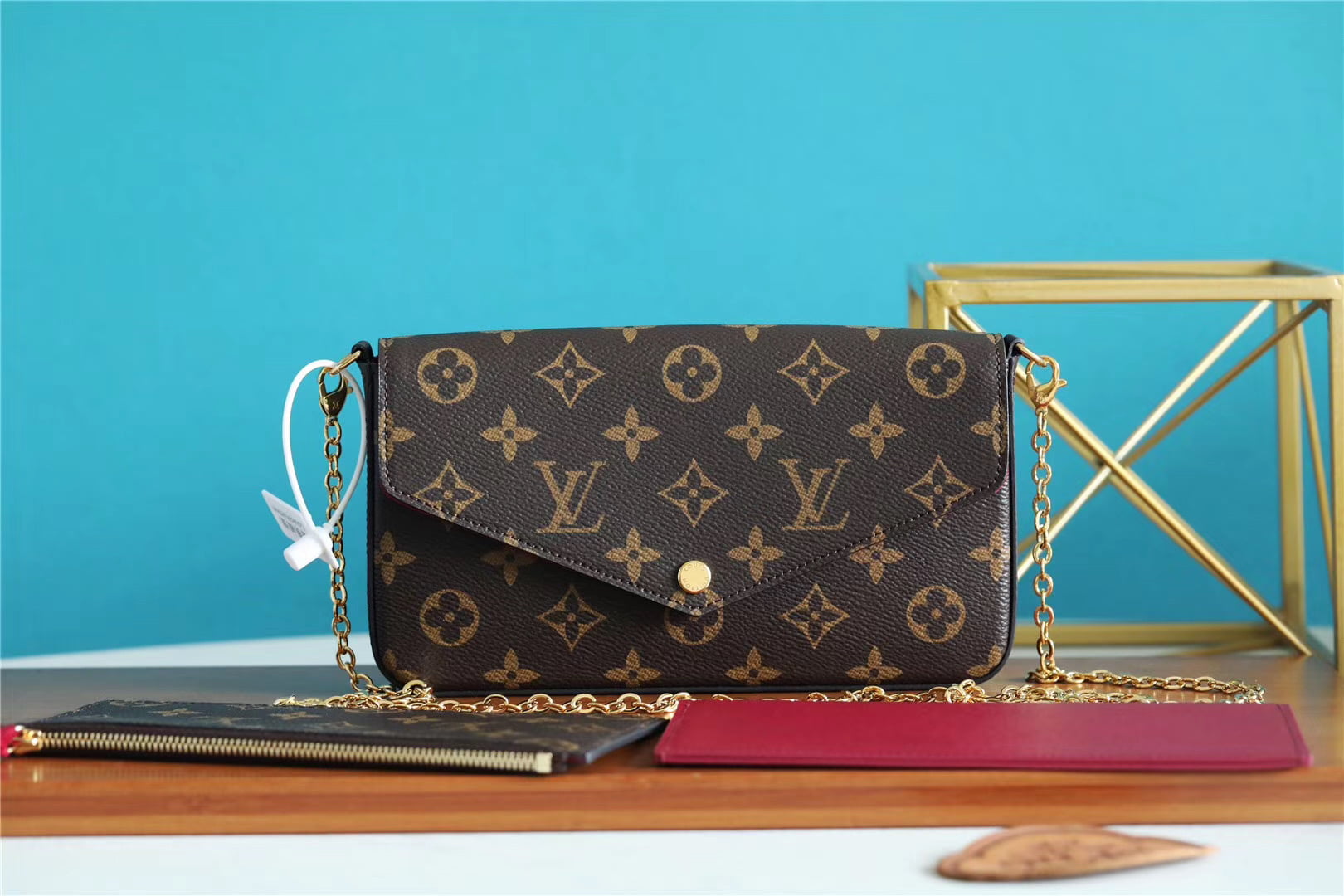 1:1 Replica Louis Vuitton Pochette Felicie Monogram Canvas For Women, Women's Wallets 8.3in/21cm LV M61276
