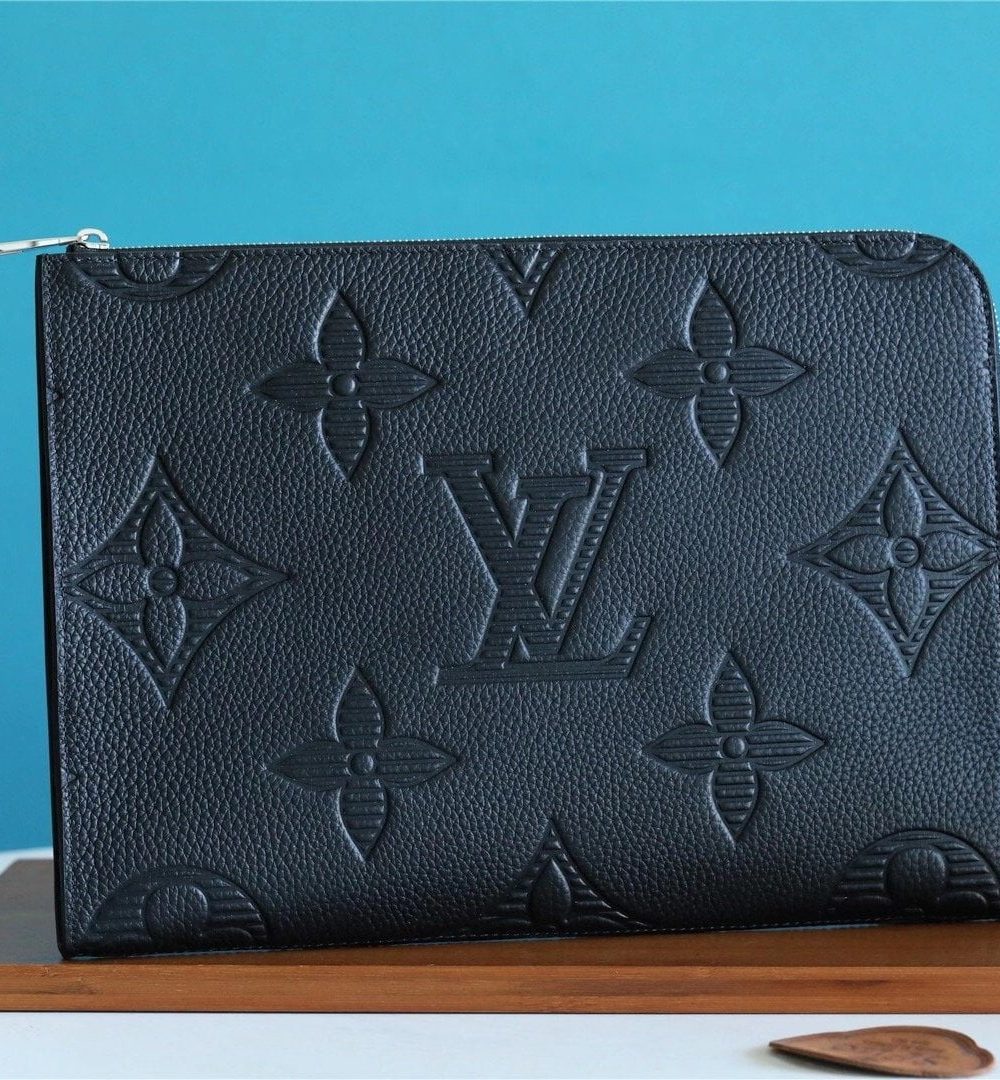 1:1 Replica Louis Vuitton Pochette Jour GM Black For Women, Women's Wallets 3.4in/34cm LV