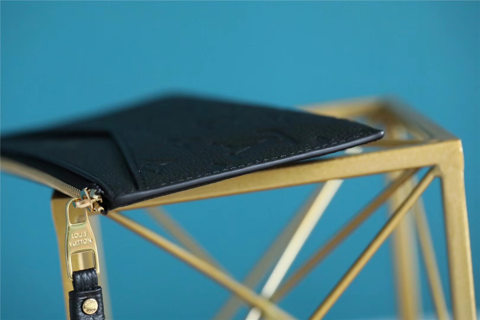 1:1 Replica Louis Vuitton Pochette Melanie BB Monogram Empreinte Black For Women, Women's Wallets 7.9in/20cm LV M68712 - Image 7