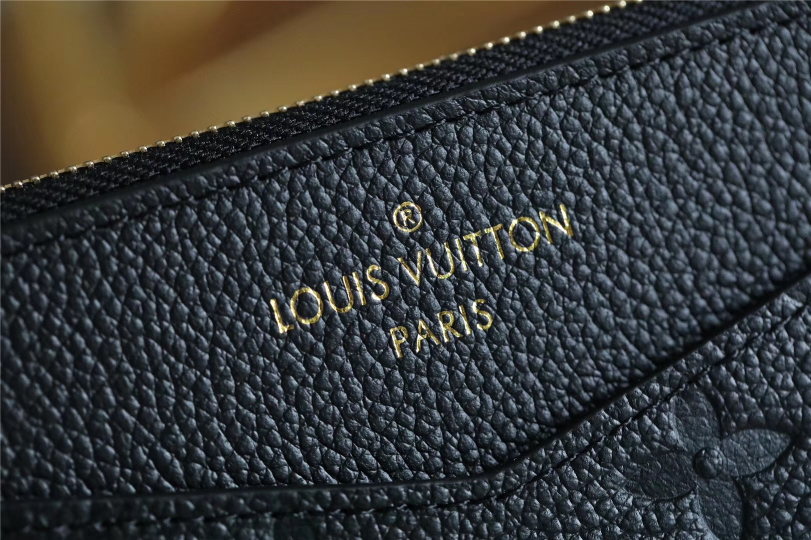 1:1 Replica Louis Vuitton Pochette Melanie BB Monogram Empreinte Black For Women, Women's Wallets 7.9in/20cm LV M68712 - Image 4