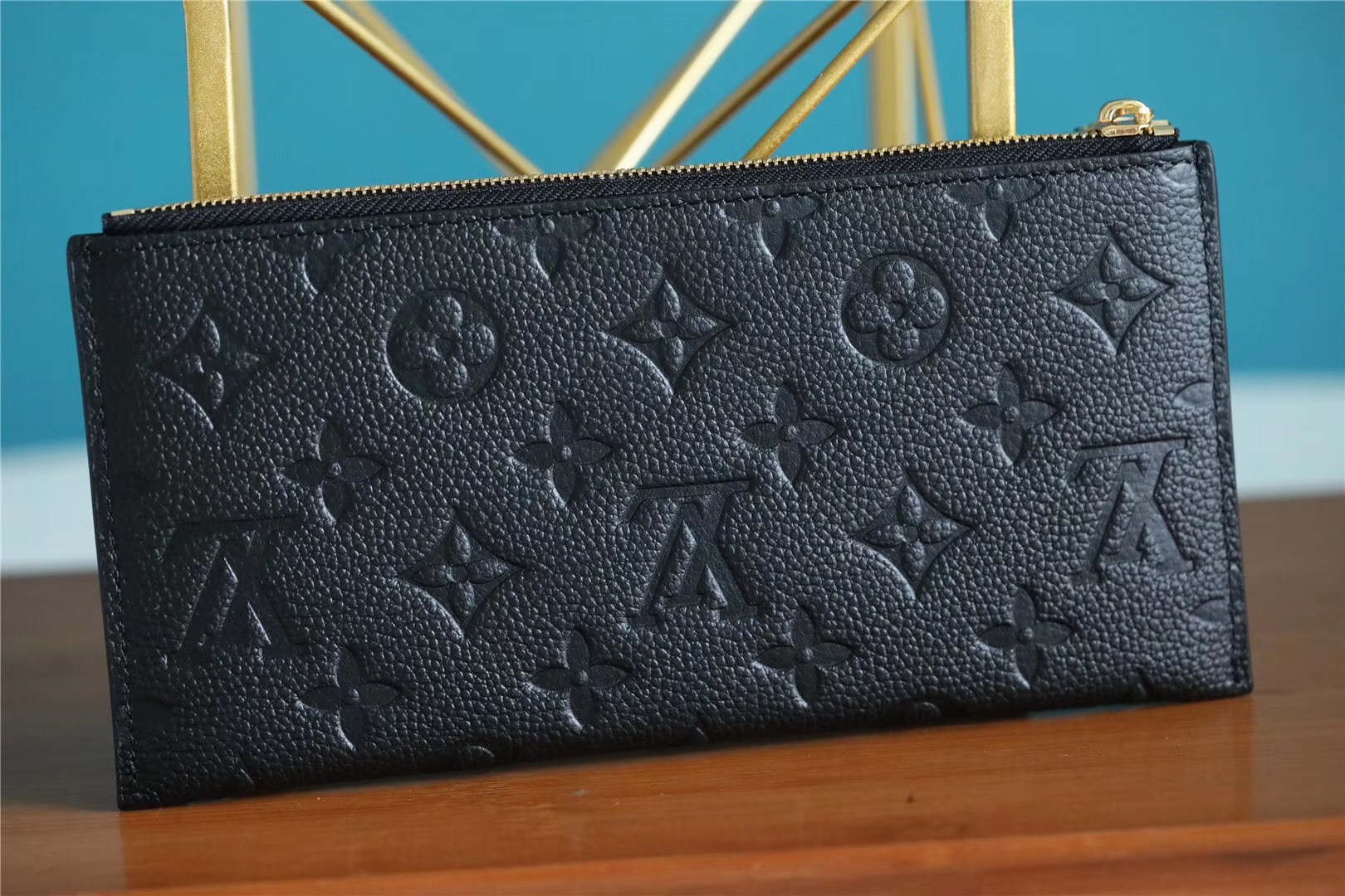 1:1 Replica Louis Vuitton Pochette Melanie BB Monogram Empreinte Black For Women, Women's Wallets 7.9in/20cm LV M68712 - Image 2