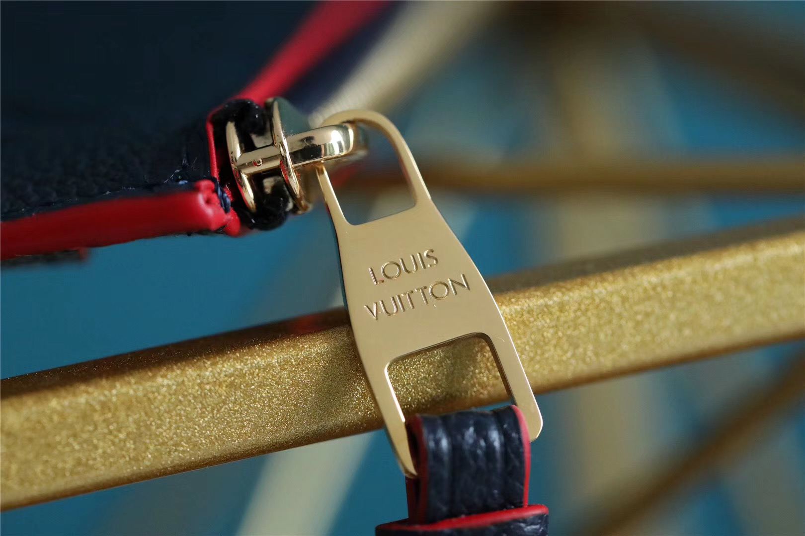 1:1 Replica Louis Vuitton Pochette Melanie BB Monogram Empreinte Dark Blue For Women, Women's Wallets 7.9in/20cm LV - Image 9