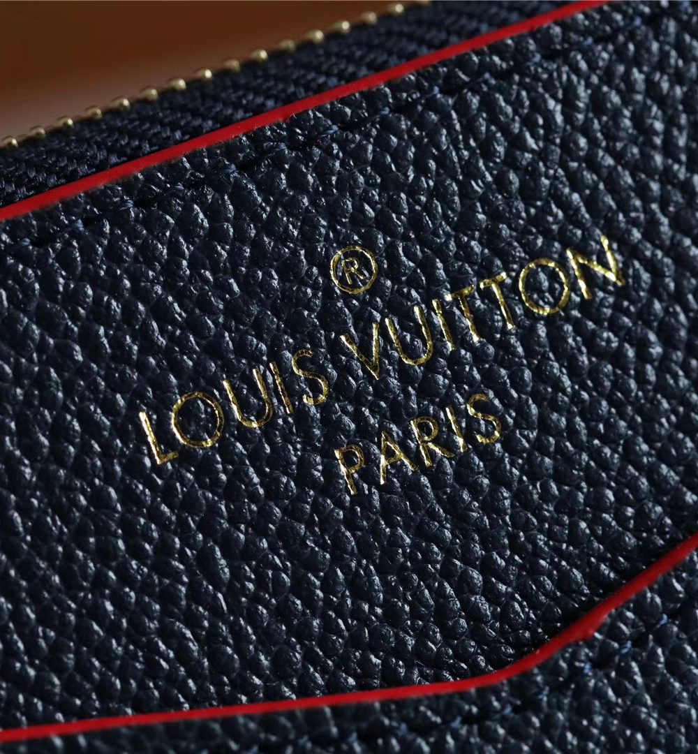 1:1 Replica Louis Vuitton Pochette Melanie BB Monogram Empreinte Dark Blue For Women, Women's Wallets 7.9in/20cm LV
