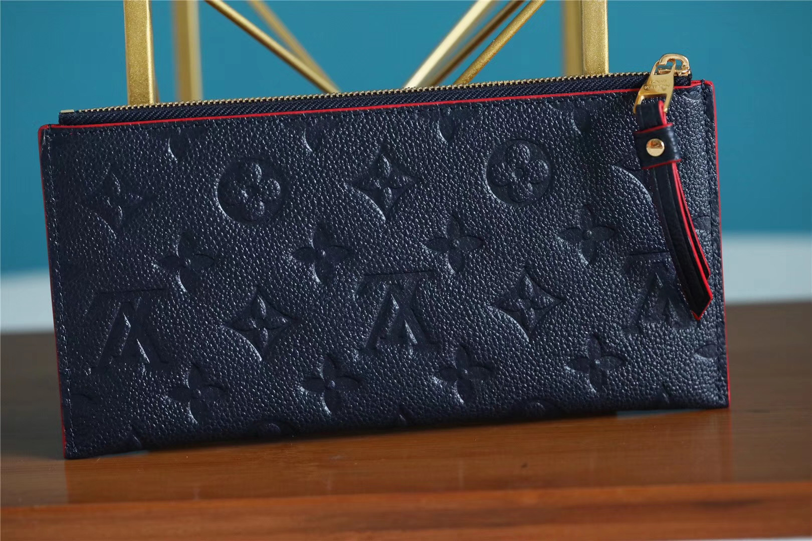 1:1 Replica Louis Vuitton Pochette Melanie BB Monogram Empreinte Dark Blue For Women, Women's Wallets 7.9in/20cm LV - Image 5