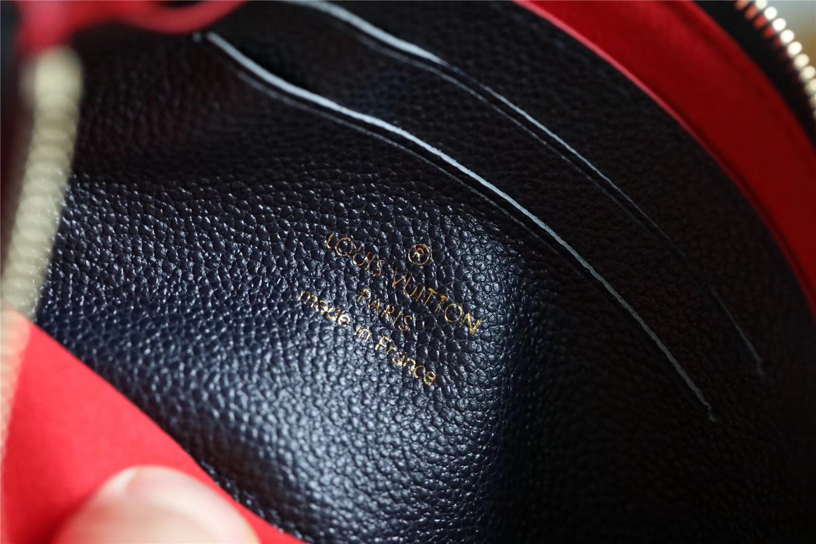 1:1 Replica Louis Vuitton Pochette Melanie BB Monogram Empreinte Dark Blue For Women, Women's Wallets 7.9in/20cm LV - Image 3