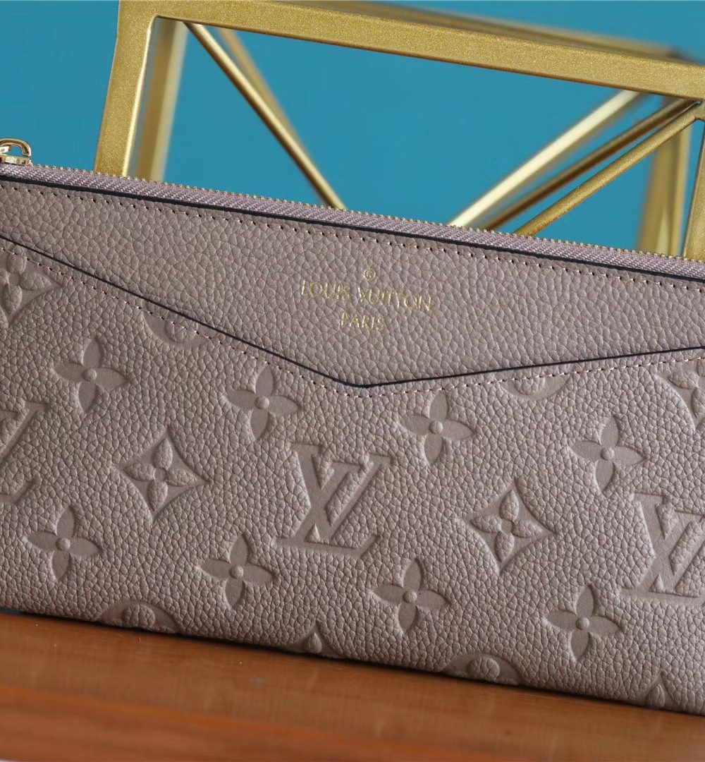 1:1 Replica Louis Vuitton Pochette Melanie BB Monogram Empreinte Grey For Women, Women's Wallets 7.9in/20cm LV