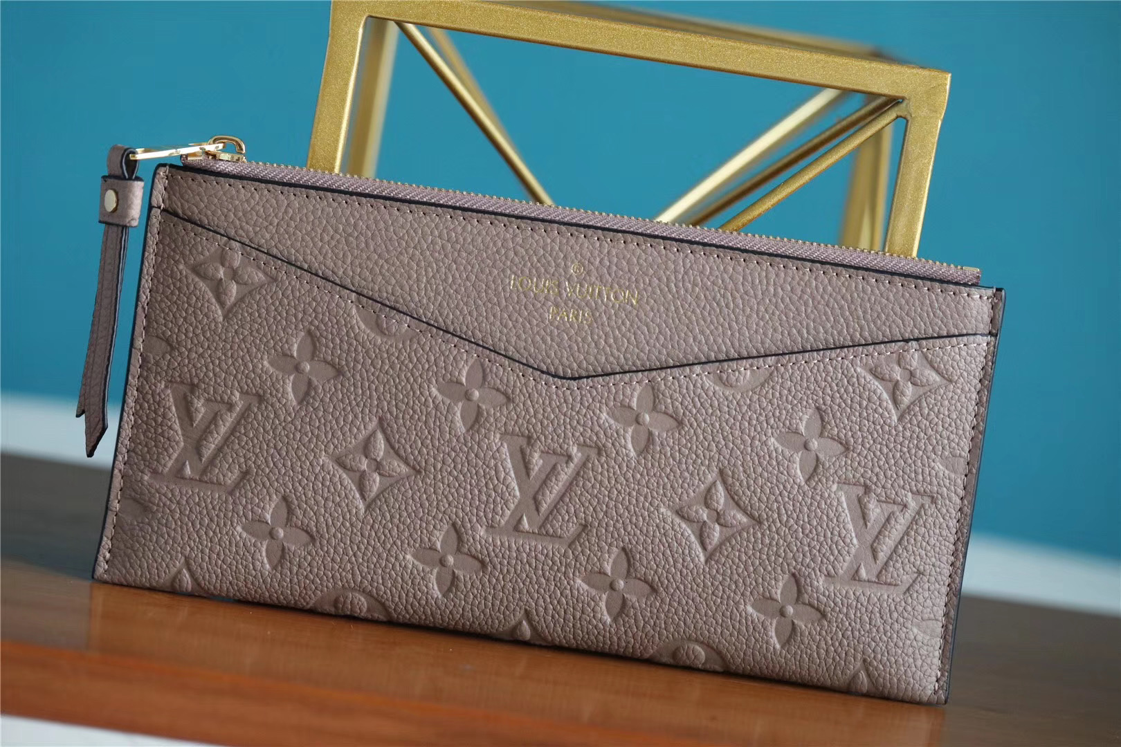 1:1 Replica Louis Vuitton Pochette Melanie BB Monogram Empreinte Grey For Women, Women's Wallets 7.9in/20cm LV - Image 9