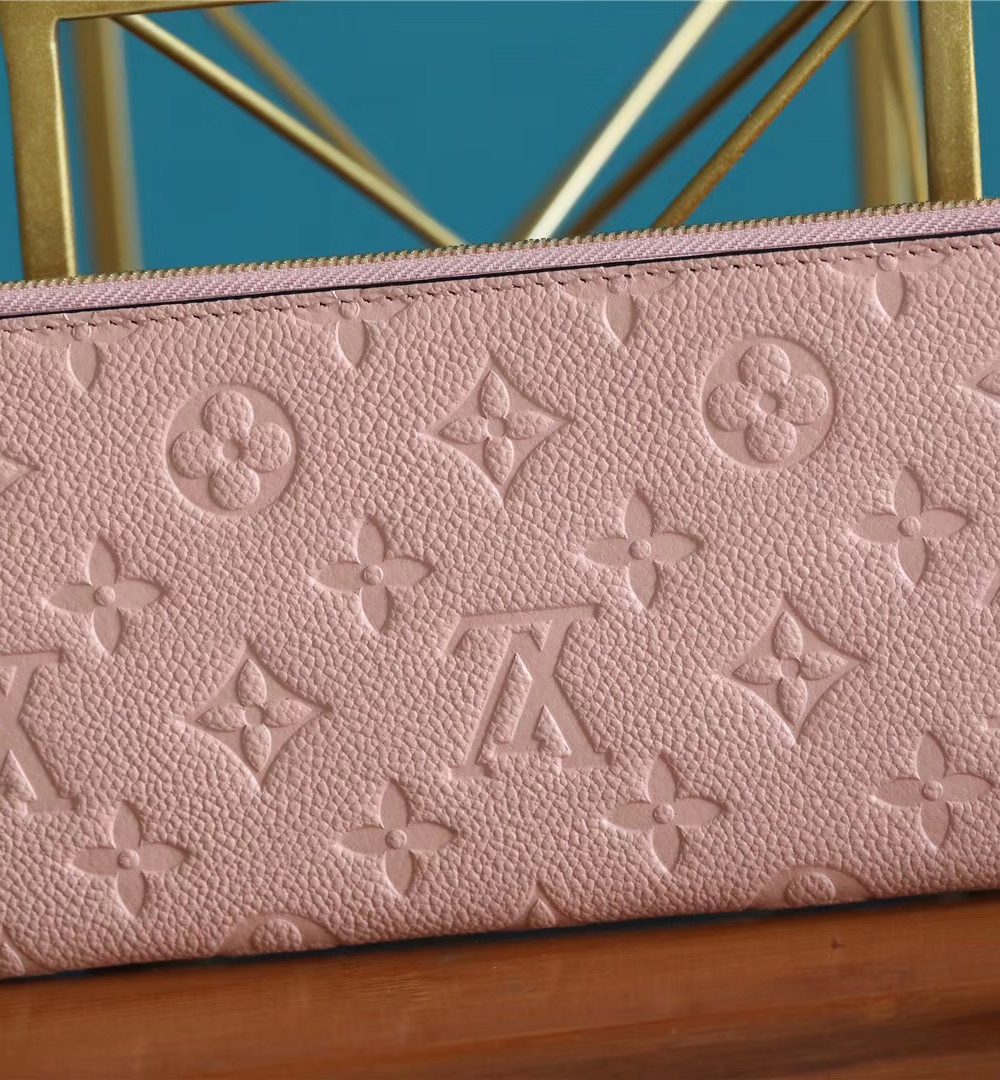 1:1 Replica Louis Vuitton Pochette Melanie BB Monogram Empreinte Pink For Women, Women's Wallets 7.9in/20cm LV