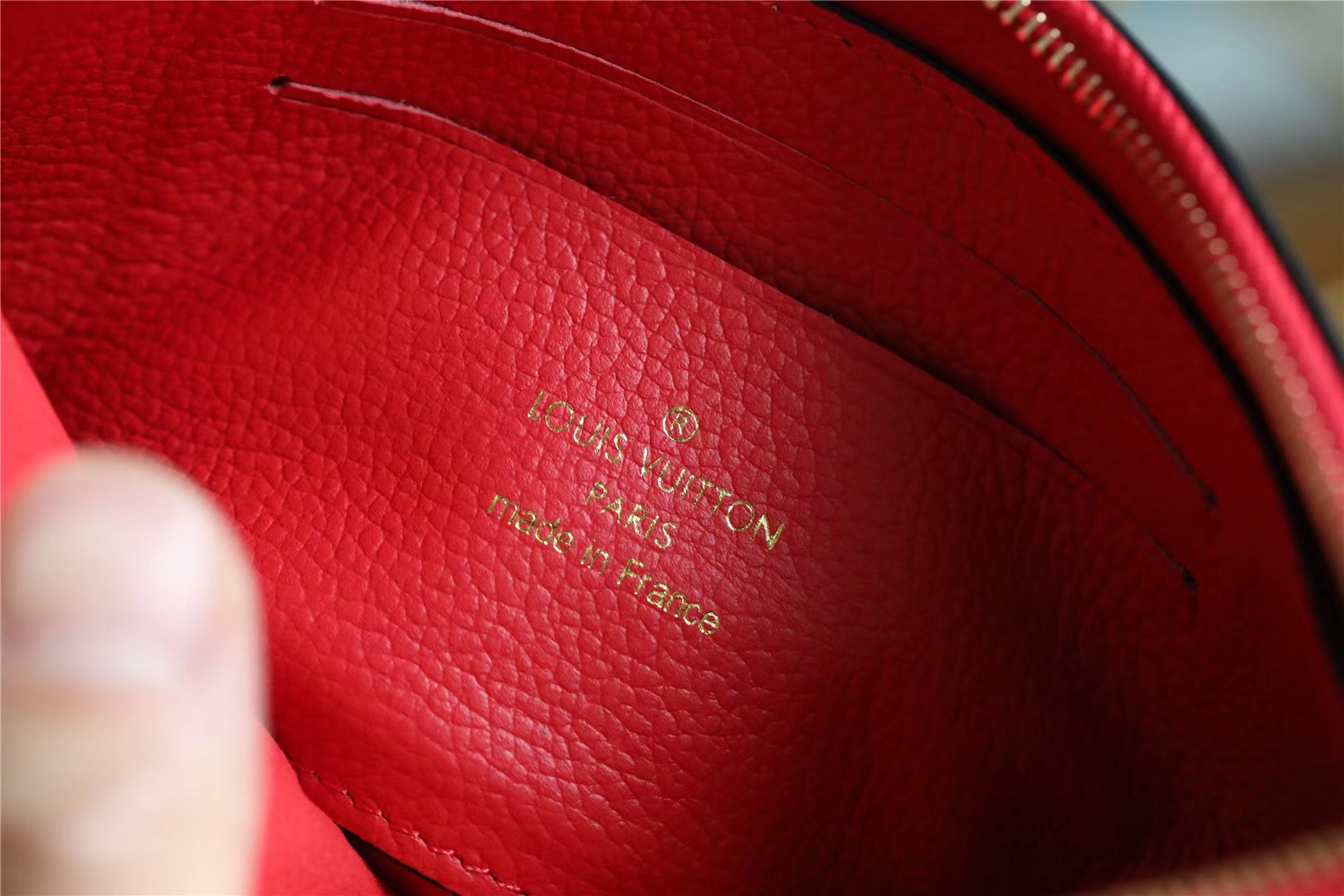 1:1 Replica Louis Vuitton Pochette Melanie BB Monogram Empreinte Red For Women, Women's Wallets 7.9in/20cm LV - Image 4