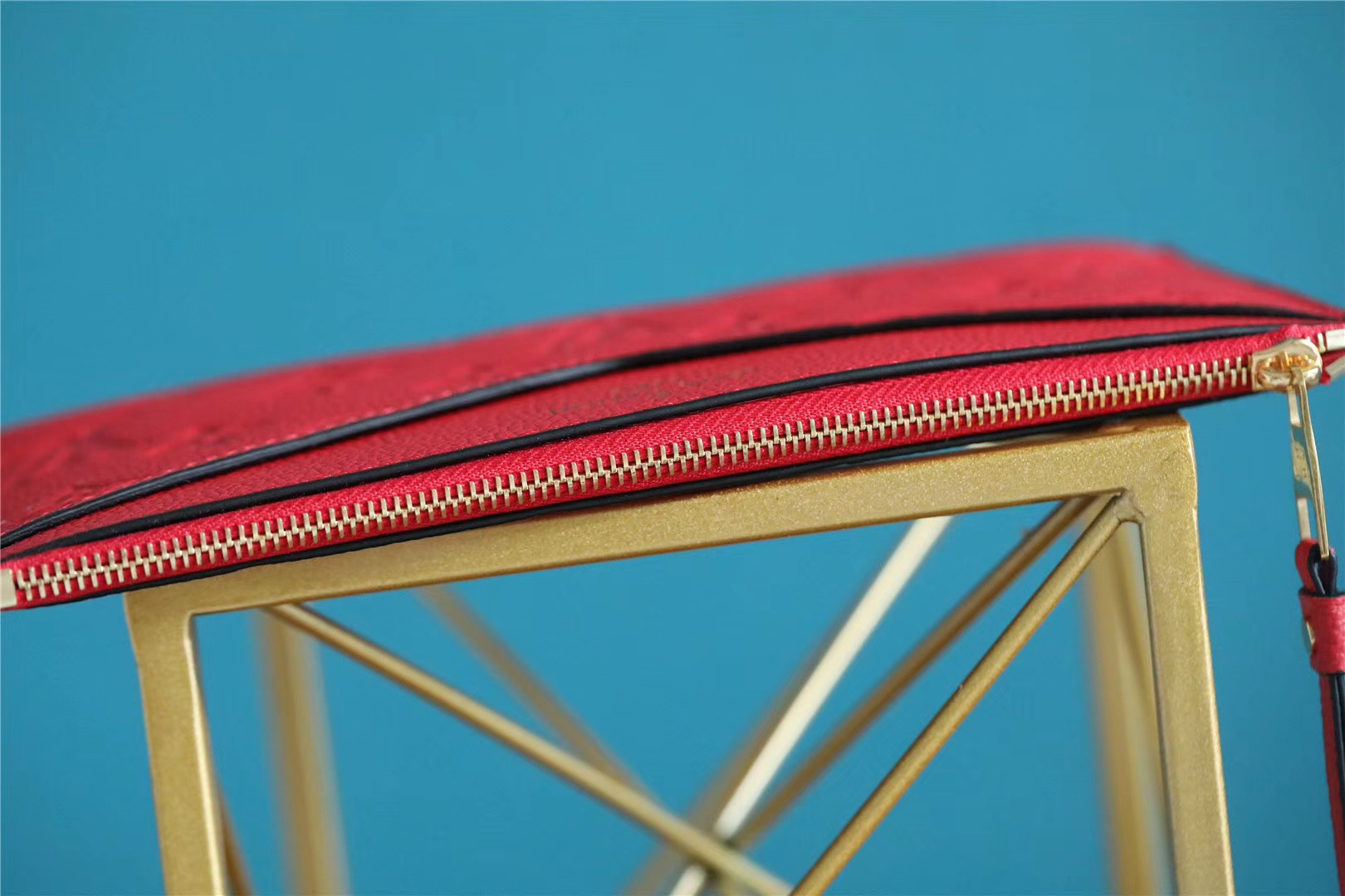 1:1 Replica Louis Vuitton Pochette Melanie BB Monogram Empreinte Red For Women, Women's Wallets 7.9in/20cm LV - Image 3